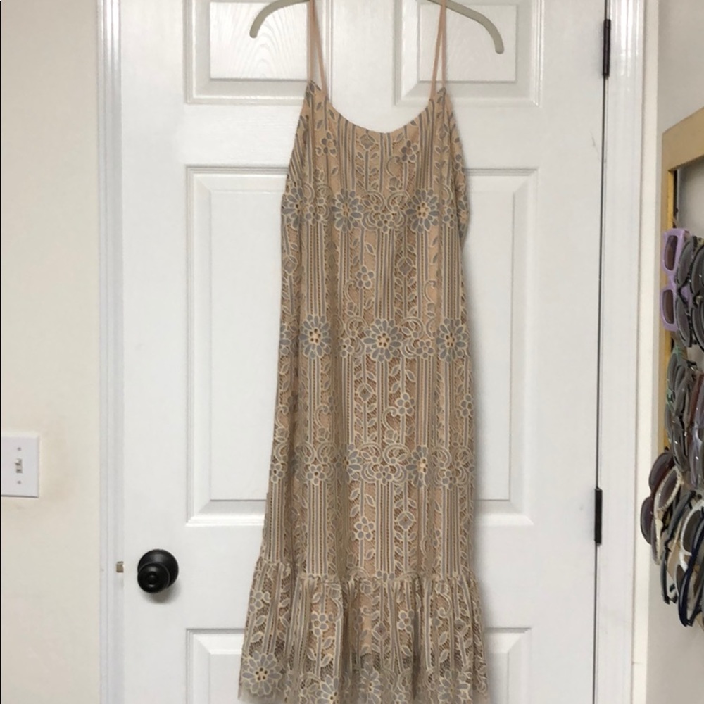 Spaghetti strap lace dress, size S, NWT